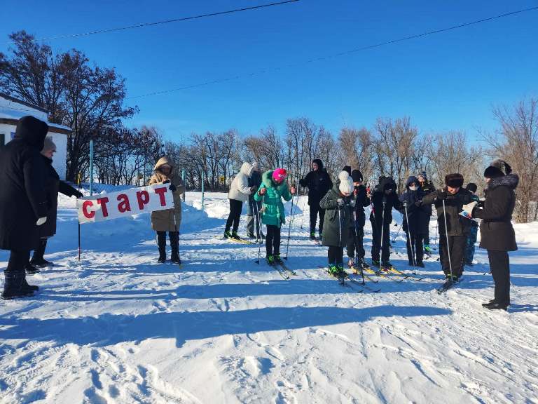 Соревнования по лыжным гонкам.